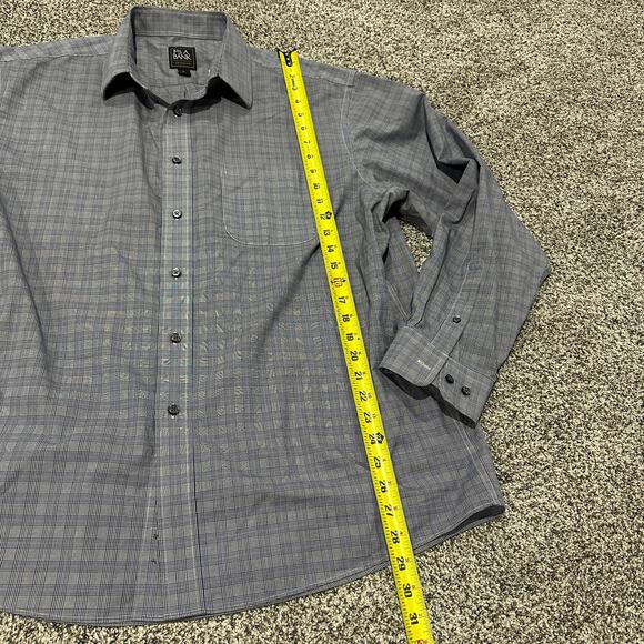 JOS A. BANK Navy Blue Striped Men's 100% Cotton Button Down Long Sleeve, Size XL - Picture 6 of 6